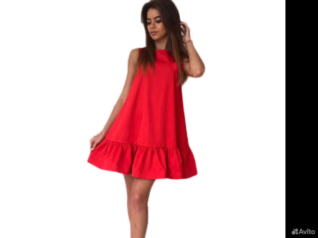 Короткие красные расклёшенные платья