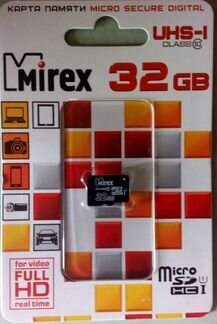Карта памяти MicroSD 32 Гб класс 10 новая
