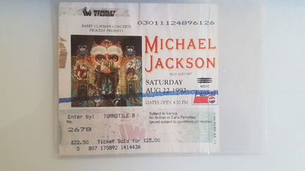 Билет на концерт Майкла Джексона (Michael Jackson)