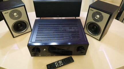 Усилитель Pioneer 650Вт (6Ом) + акустика Attitude