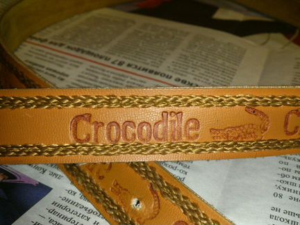Ремень мужской Crocodile коричневый 90см