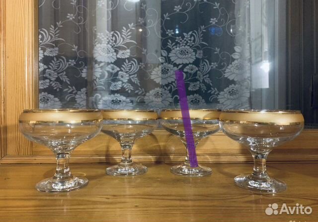 Стеклянные креманки для мороженного 3 шт