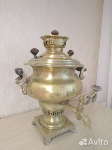 Самовар на дровах в форме репы (Царских времен)