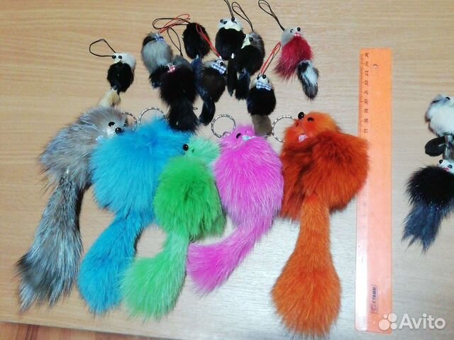Брелок для ключей из натурального меха