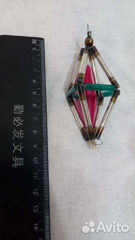 Елочные игрушки из стекляруса СССР комплект 6 шт