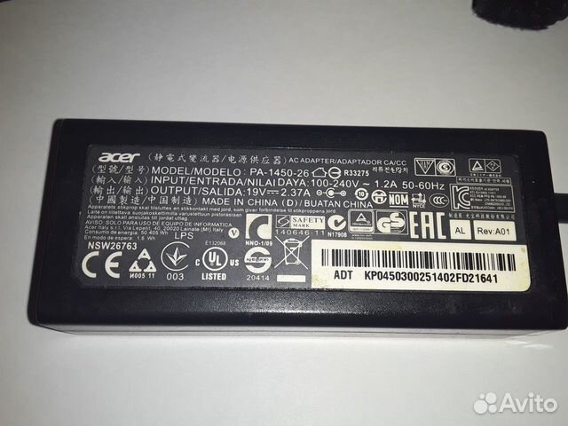 Блок питания Acer PA 1450-26 19V 2.37A 3,0х1,1 мм