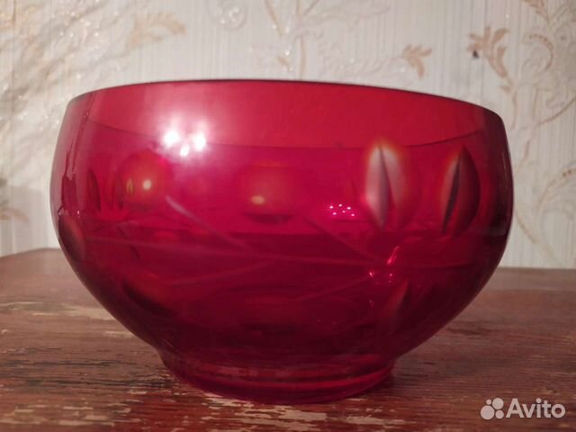 Вазы из красного стекла СССР