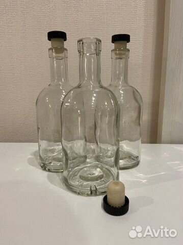 Стеклянная бутылка гуала 0,5 л с пробкой