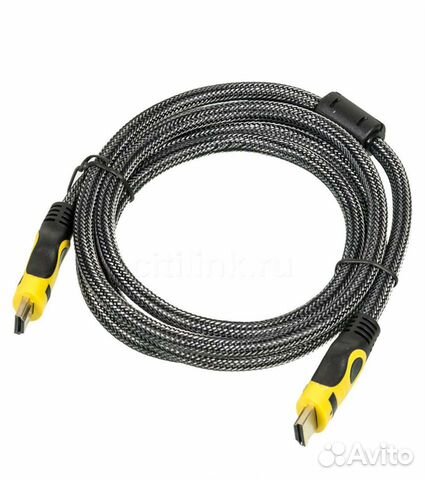 Кабель аудио видео hdmi 19m/19m braid,новый, 1,8м