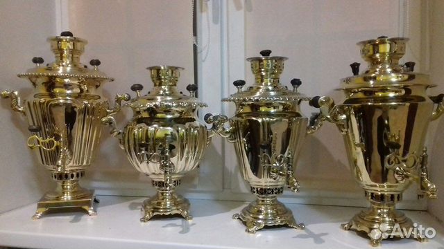 Самовары тульские, старинные, на углях и дровах