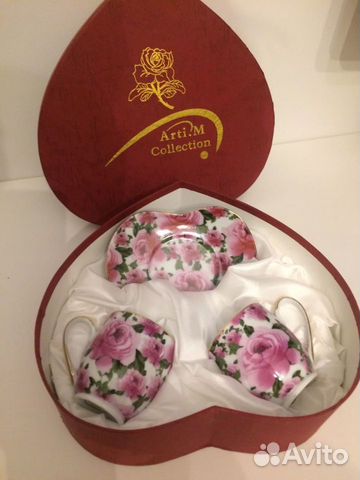 Набор кофейный 4 предмета, фарфор (Новый)