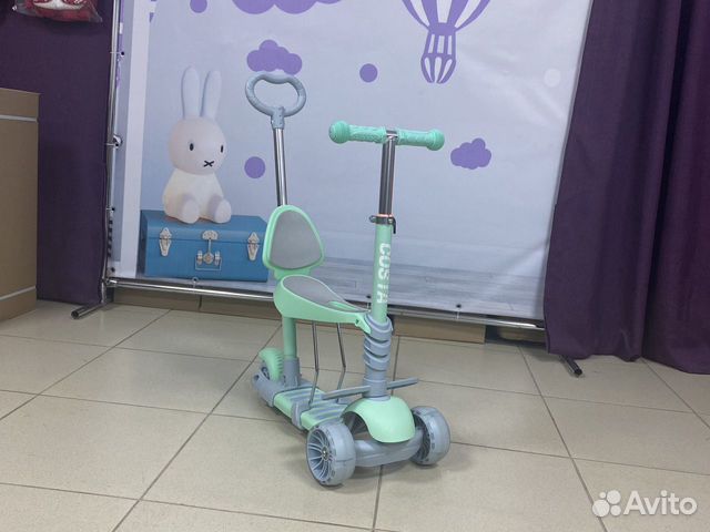 Самокат с родительской ручкой 3в1