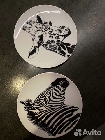 Тарелки Жираф и Зебра новые
