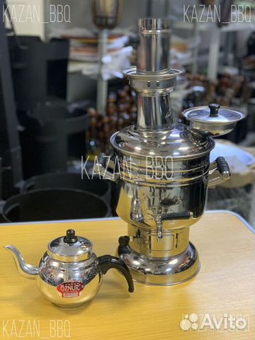 Дровяной самовар 4 литра с чайником