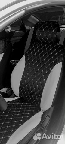 Чехлы на hyundai solaris белый Оксфорд экокожа