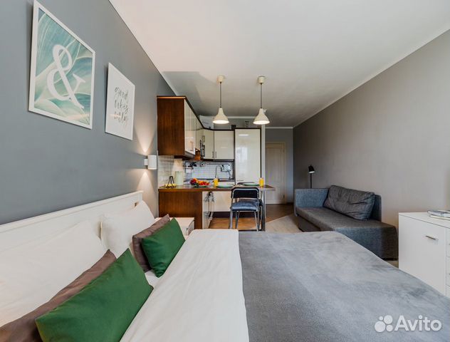 

Квартира-студия, 30 м², 2 кровати