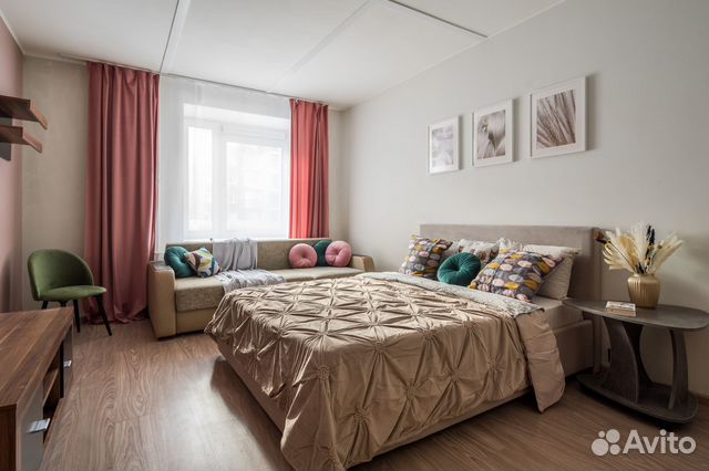 

1-к. квартира, 42 м², 2 кровати
