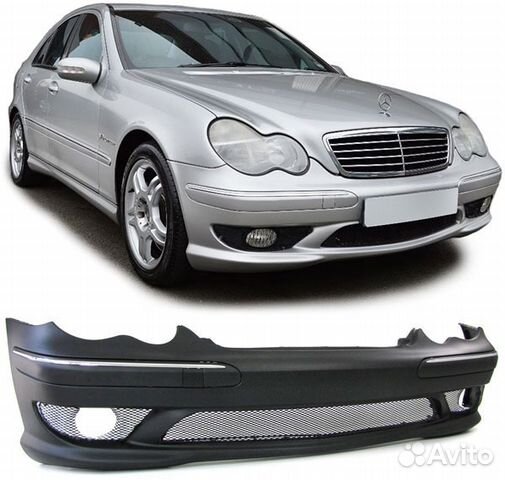 Передний бампер Mercedes C-class 203 2000-2006 AMG