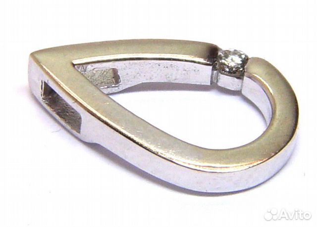 Кулон из белого золота с бриллиантом 585 пробы Кулон из белого золота с бриллиантом 585 пробы