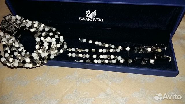 Браслет и клипсы swarovski оригинал