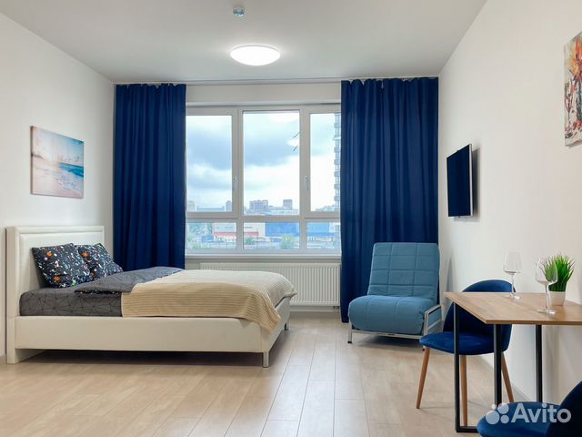 

Квартира-студия, 33 м², 2 кровати