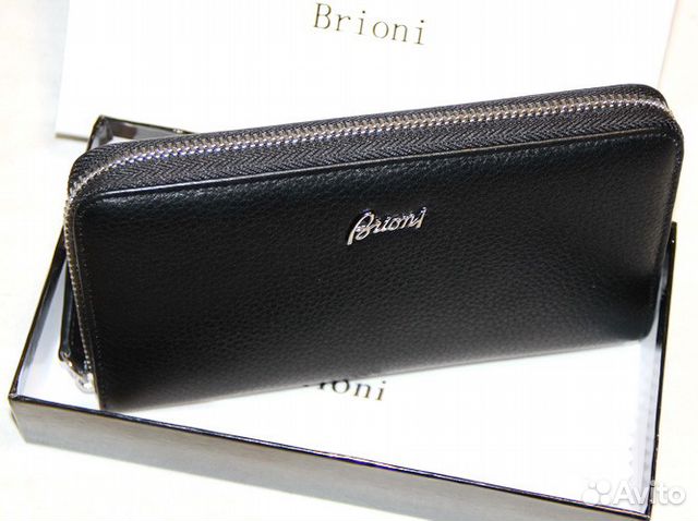Мужской кожаный клатч портмоне Brioni black lux Мужской кожаный клатч портмоне Brioni black lux