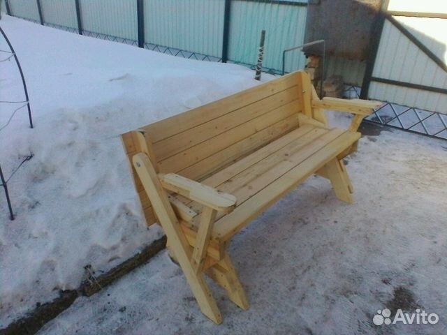 Стол скамейка трансформер