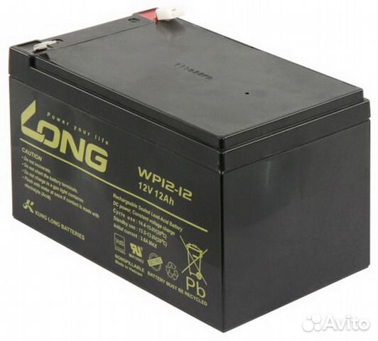 Аккумулятор Long 12 вольт 12 А/ч для детского авто
