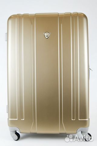 Чемодан цвета золота на 4х колесиках размера XL Чемодан цвета золота на 4х колесиках размера XL