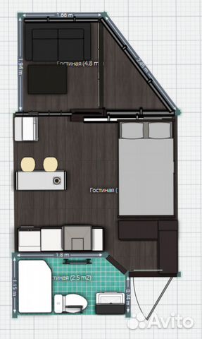 Комната 18 м² в 1-к, 2/25 эт.