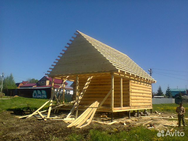 Сруб 4х6 с открытой террасой 2 метра Сруб 4х6 с открытой террасой 2 метра