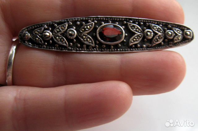 Антикварные Серебряные Броши Гранат Арт деко Антикварные Серебряные Броши Гранат Арт деко
