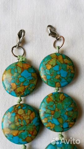 Бусы голубые из натуральных камней Бусы голубые из натуральных камней