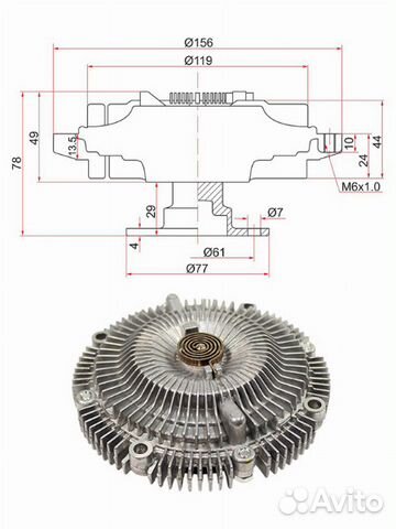 Вискомуфта nissan skyline R33 / 34, laurel C34 Вискомуфта nissan skyline R33 / 34, laurel C34