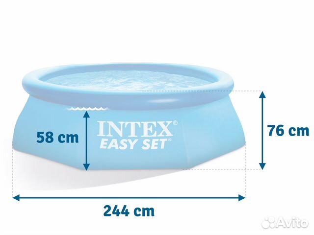 Бассейн intex 244х76см