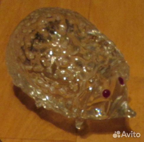 Статуэтка/пресс-папье Ёжик (хрусталь/стекло), СССР