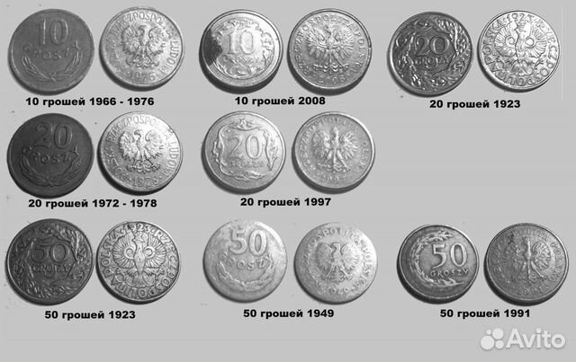Монеты Польши - злотые гроши от 1923 года Монеты Польши - злотые гроши от 1923 года