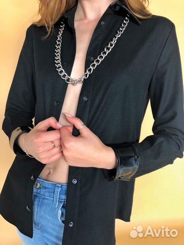 Рубашка чёрная Moschino