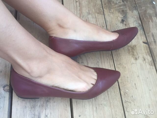 Балетки с острым носом