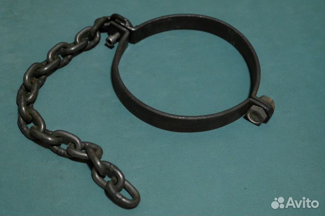 Ошейник бдсм, цепь, стальной кованый 43 см бондаж
