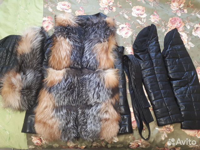 Жилетка меховая и куртка 2 в 1 Жилетка меховая и куртка 2 в 1