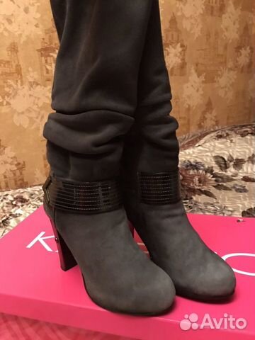 Сапоги замша