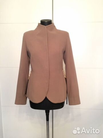 Новое Полупальто кофейного цвета 44 размер
