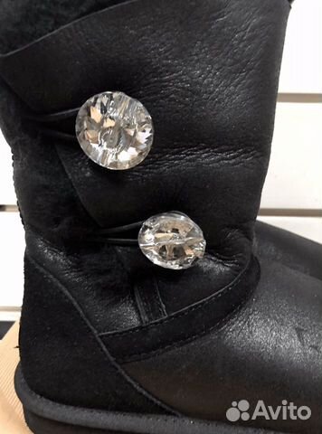 UGG угги с двумя пуговицами-кристаллами Swarovski