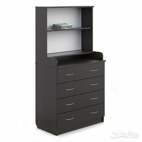 Детский комод Атон 80/4 лдсп с полкой венге