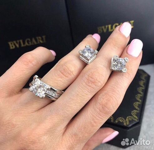Кольцо и серьги новые Bvlgari серебро 925 Кольцо и серьги новые Bvlgari серебро 925