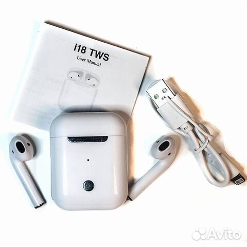 Наушники AirPods i18 TWS 5.0 с анимацией Наушники AirPods i18 TWS 5.0 с анимацией