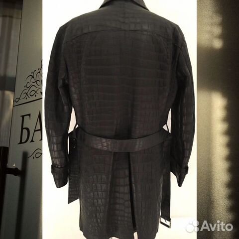 Дублёнка-Тренч мужской kiton из кожи аллигатора Ор Дублёнка-Тренч мужской kiton из кожи аллигатора Ор