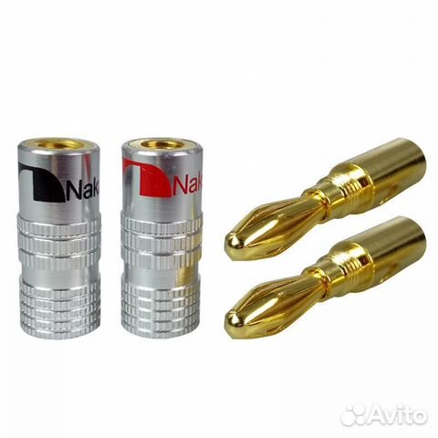 Коннекторы 4 шт Nakamichi Banana Plug бананы Коннекторы 4 шт Nakamichi Banana Plug бананы