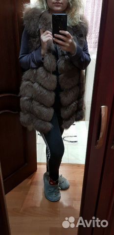 Жилет из натурального меха (песец)